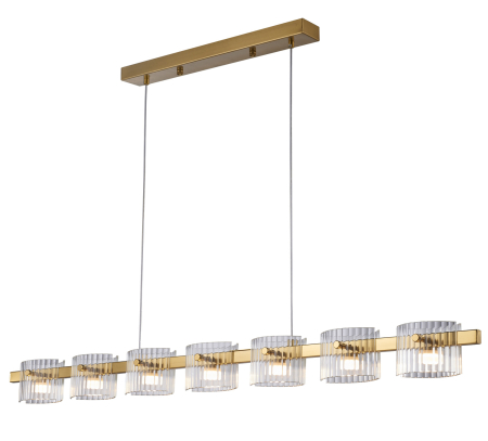 LED - Lampă suspendată LED BACCIO aurie, 3000K, 120 cm - STEP INTO DESIGN