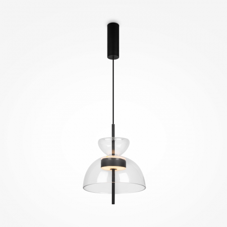 Lampi suspendate - Lampa suspendata LED BANGKOK II, negru, 12W, 3000K, diametru 25 cm - MAYTONI