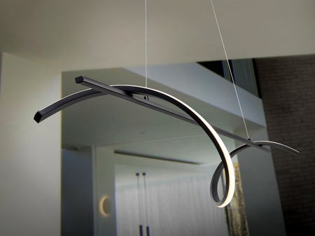 Lampa suspendata LED BOA, negru, 3000K, 1350 lm, lungime 150 cm - SCHULLER [1]