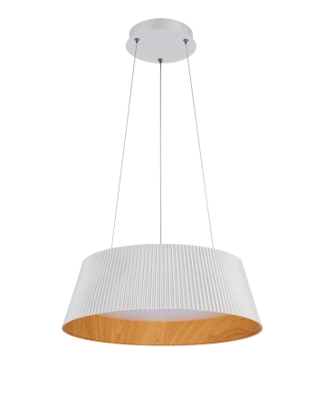 Corpuri de iluminat - INTERIOR - Lampa suspendata LED FRILL, alb/lemn, 45 cm - Step into Design