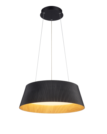 Lampa suspendata LED FRILL, negru/lemn, 45 cm - Step into Design [1]