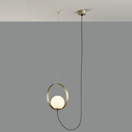 Lampi suspendate - Lampa suspendata LED HALO 1L, auriu/alb, 2700-3000K, 370 lm - ACB