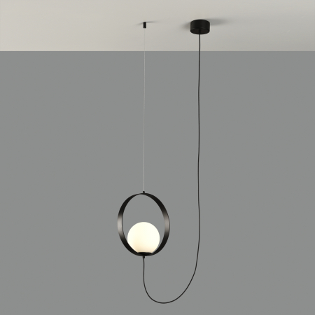 Lampa suspendata LED HALO 1L, negru/alb, 2700-3000K, 370 lm - ACB [2]