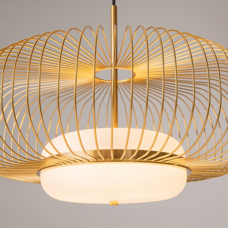 Lampă suspendată LED LEVITATION, alamă/alb, 3000K, diametru 50 cm - MAYTONI MOD376PL-L30G3K [1]