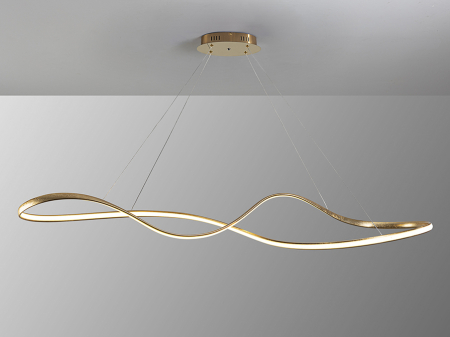 Lampa suspendata LED LIA, dimabila, auriu, 2800 lm, lungime 146 cm - SCHULLER [1]