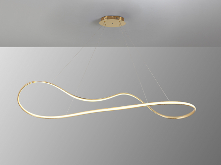 Lampa suspendata LED LIA, dimabila, auriu, 2800 lm, lungime 146 cm - SCHULLER [3]