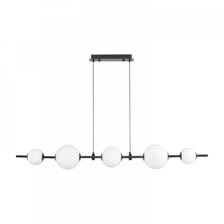 Lampă suspendată LED MILA, negru/alb, 3000K, 140 cm