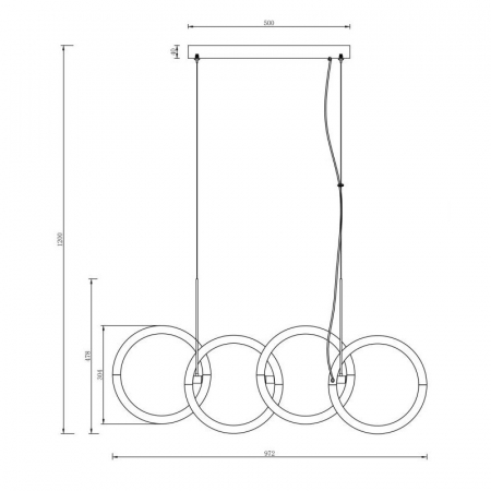 Lampa suspendata LED NODE, auriu/alb, IP20, 40W, 3000K, lungime 100 cm - MAYTONI [3]
