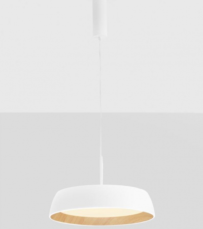 Lampa suspendata LED SIGI, alb/lemn, dimabila, 3000K, 3111 lm, diametru 45 cm - NOVA LUCE [2]