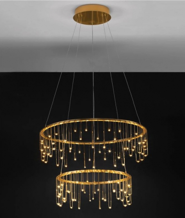 Lampa suspendata LED STELLAR II, auriu-cupru, 3000K, diametru 65 cm - NOVA LUCE [1]