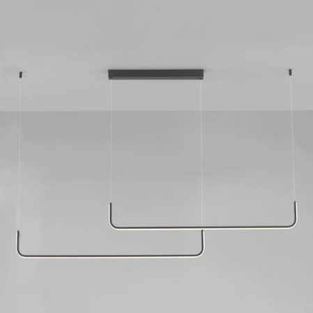 LED - Lampa suspendata LED STRITA, negru, dimabila, 3000K, 150 cm - NOVA LUCE 9006088