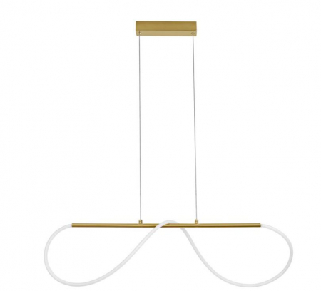 LED - Lampa suspendata LED TIRIAC, auriu/alb, 3000K, 3146 lm, lungime 90 cm - NOVA LUCE