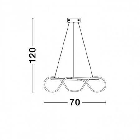 Lampa suspendata LED TIRIAC, auriu/alb, 3000K, 4581 lm, diametru 70 cm - NOVA LUCE [3]