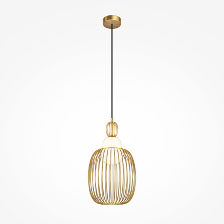 Lampi suspendate - Lampă suspendată LEVITATION, alamă/alb, 25.8 cm - MAYTONI MOD376PL-01G1