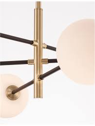 Lampa suspendata neagra cu auriu VITRA 103 cm - Nova Luce [2]