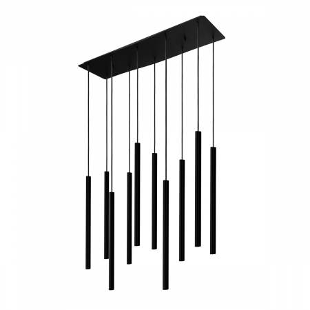 Candelabre - Lampa suspendata LASER X neagra, 10*G9, lungime 78 cm - NOWODVORSKI
