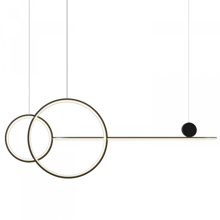LED - Lampă suspendată LED NEW AGE neagră, 120 cm - step into design