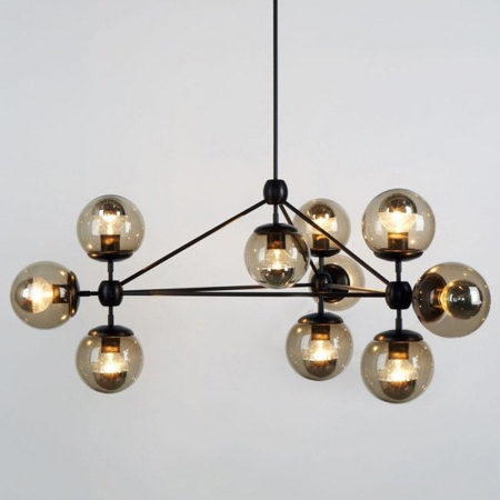 Lampa suspendata neagru&amber ASTRIFERO 10 Step into Design [1]