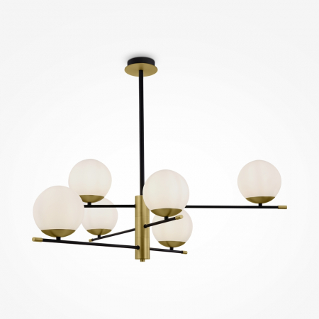 Lampi suspendate - Lampa suspendata NOSTALGIA, auriu/negru, diametru 100 cm - MAYTONI