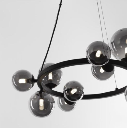 Lampă suspendată ODILLIA, negru/gri, 11*G9, diametru 64.2 cm - NOVA LUCE [2]
