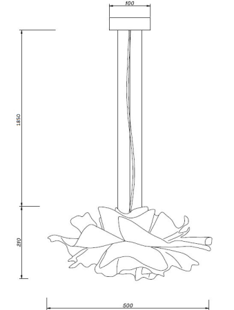 Lampă suspendată PEONY albă, 50 cm - STEP INTO DESIGN [4]