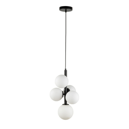 PROMOTII - Lampa suspendata PERLA, negru/alb, 5*G9, latime 28 cm - SIGMA