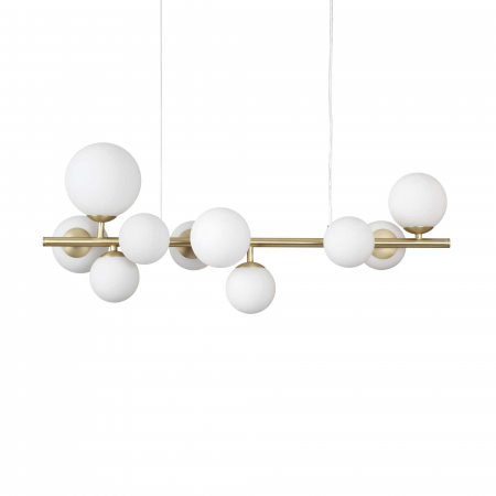PROMOTII - Lampa suspendata PERLAGE SP10, auriu/alb, lungime 81 cm - IDEAL LUX