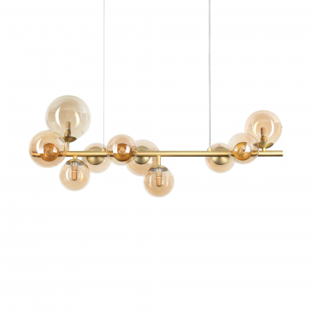 Lampi suspendate - Lampa suspendata PERLAGE SP10, auriu/amber, lungime 81 cm - IDEAL LUX