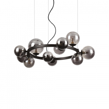 Lampa suspendata PERLAGE SP11, negru/fume, diametru 73 cm - Ideal lux