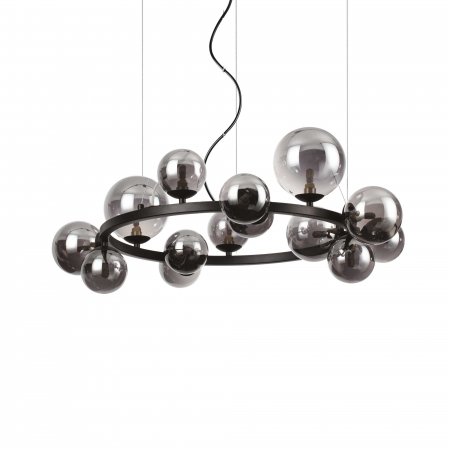 Lampi suspendate - Lampa suspendata PERLAGE SP14, negru/fume, diametru 85 cm - IDEAL LUX