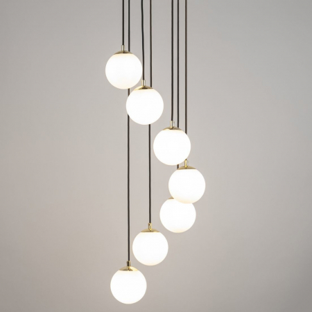 Lampa suspendata PIANO VII, negru/alb/auriu, 25 cm [1]