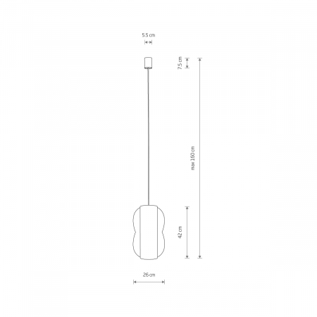 Lampa suspendata PUKET M, lemn/alb, 1*E27, diametru 26 cm - NOWODVORSKI [8]