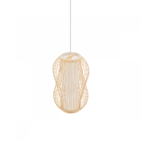Lampa suspendata PUKET S, lemn/alb, 1*E27, diametru 21 cm - NOWODVORSKI [1]