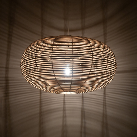 Lampa suspendata RATTAN L, lemn/alb, 1*E27, diametru 79 cm - NOWODVORSKI [2]