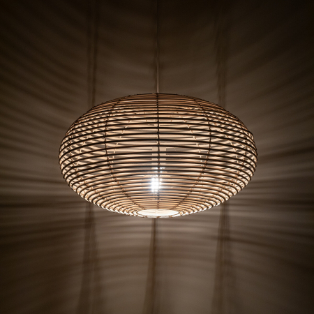 Lampa suspendata RATTAN M, lemn/alb, 1*E27, diametru 60 cm - NOWODVORSKI [5]
