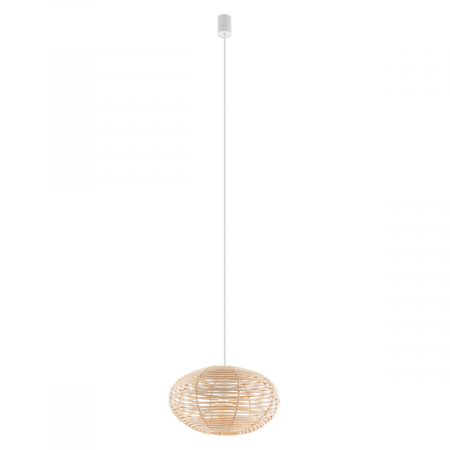 Lampa suspendata RATTAN S, lemn/alb, 1*E27, diametru 40 cm - NOWODVORSKI