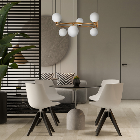 Lampa suspendata RING, alama/alb, diametru 58 cm - MAYTONI [4]