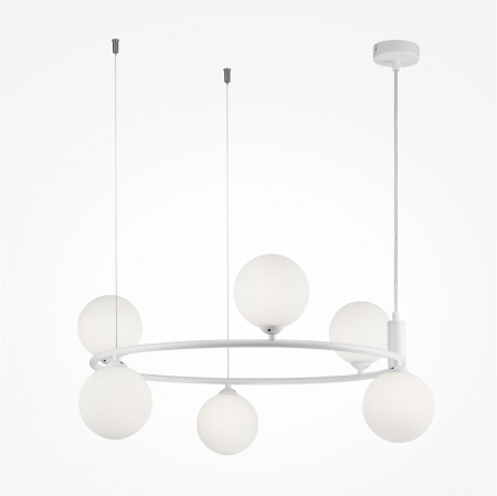 Lampi suspendate - Lampa suspendata RING alba, diametru 58 cm - MAYTONI