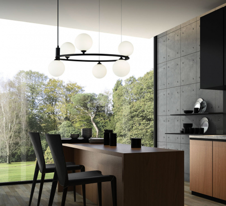 Lampa suspendata RING, negru/alb, diametru 58 cm - MAYTONI [2]