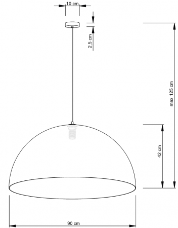 Lampa suspendata SFERA negru/auriu, diametru 90 cm - sigma [2]