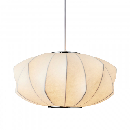 Lustră suspendată SILK V-shape alba, diametru 45 cm