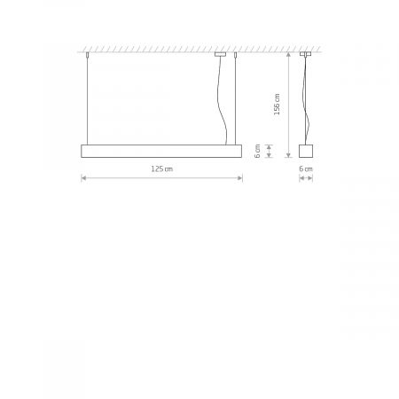 Lampa suspendata SOFT cu tub LED, alb, 3000K, flux 3200 lm, lungime 125 cm - NOWODVORSKI 7537 [4]