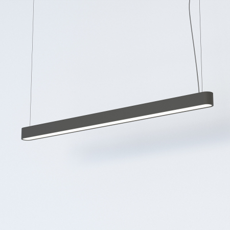 Lampa suspendata SOFT cu tub LED, grafit, 3000K, flux 3200 lm, lungime 125 cm - NOWODVORSKI 7525 [1]