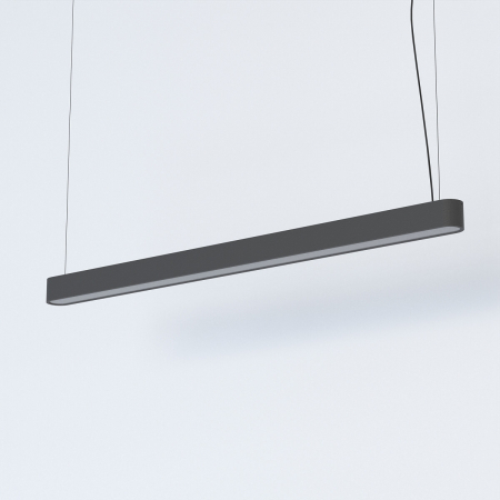 Lampa suspendata SOFT cu tub LED, grafit, 3000K, flux 3200 lm, lungime 125 cm - NOWODVORSKI 7525