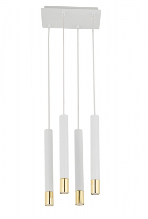 Lampa suspendata alba cu auriu SOPEL GRAND IV, 28 cm - sigma