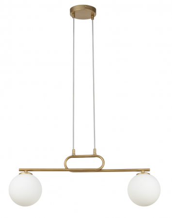 Lampa suspendata TES II, auriu/alb, 2*G9, 12W, lungime 62 cm - SIGMA