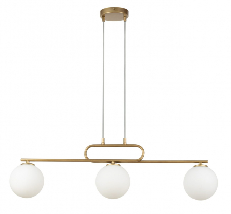 Lampi suspendate - Lampa suspendata TES III, auriu/alb, 3*G9, 12W, lungime 85 cm - SIGMA