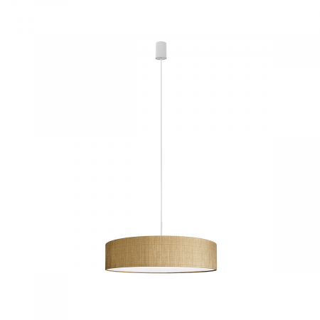 Iluminat zona living - Lampa suspendata TURDA IV, auriu/alb, 3*E27, 15W, diametru 65 cm - NOWODVORSKI