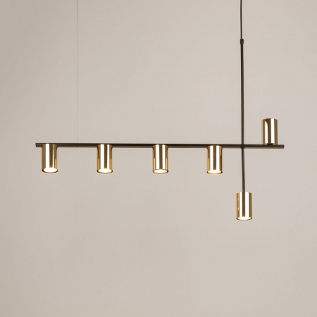 Lampa suspendata VENDO VI, negru/auriu, 6*GU10, lungime 90 cm - SIGMA [1]