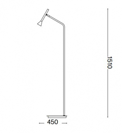 Lampadar DIESIS, negru, 3000K, 300 lm, inaltime 151 cm - IDEAL LUX [2]